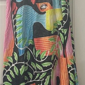 Andie Colorful Leaf Print Maxi Skirt